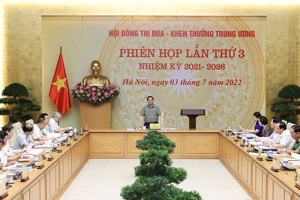 Thủ tướng Chính phủ Phạm Minh Chính chủ trì Phiên họp thứ 3 Hội đồng Thi đua – Khen thưởng Trung ương